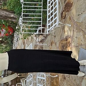 Vintage 90's TOP THIS Nylon Spandex blend stretchy long elastic waist skirt L